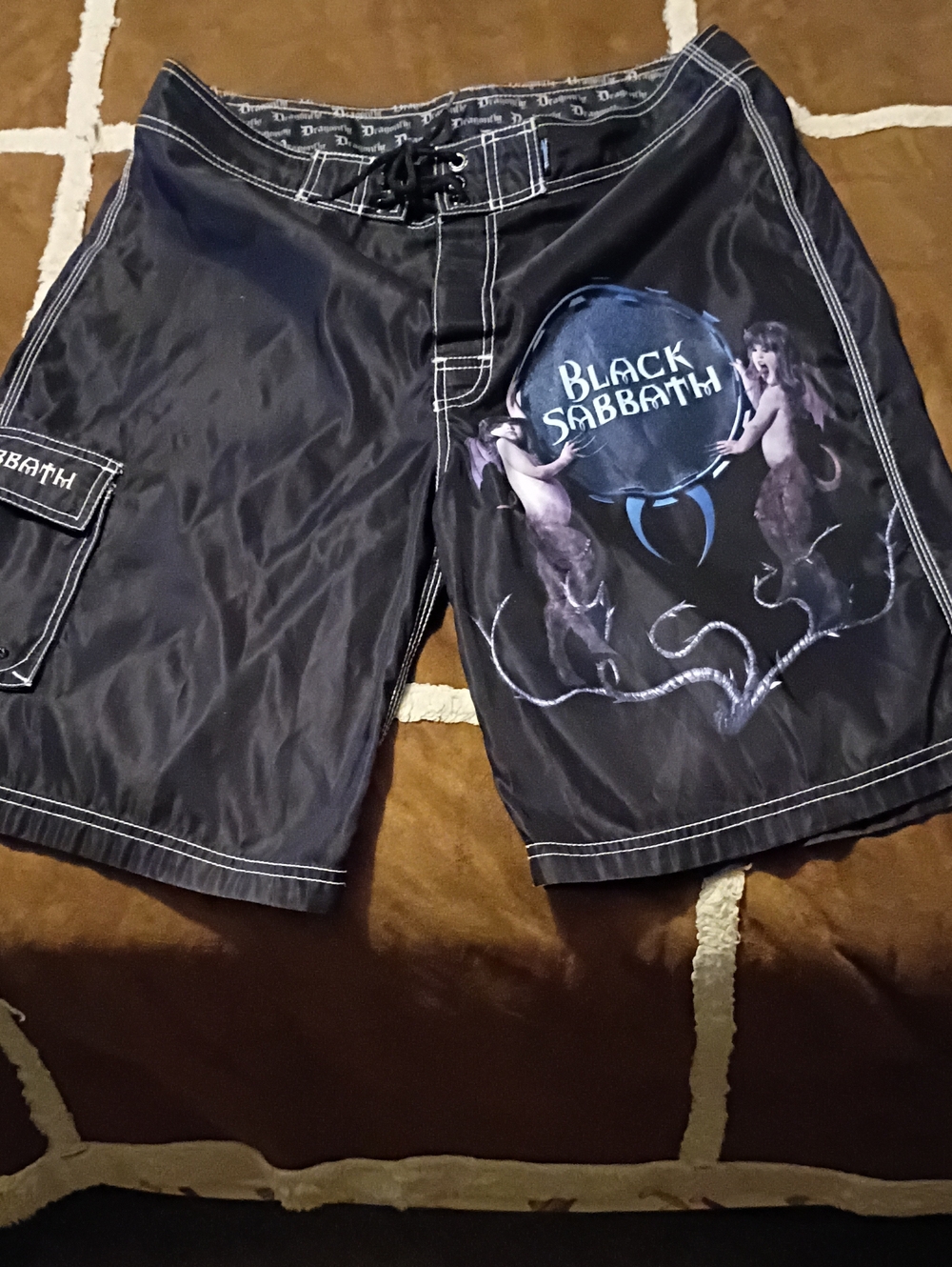 Dragonfly Black Sabbath Swim Trunks